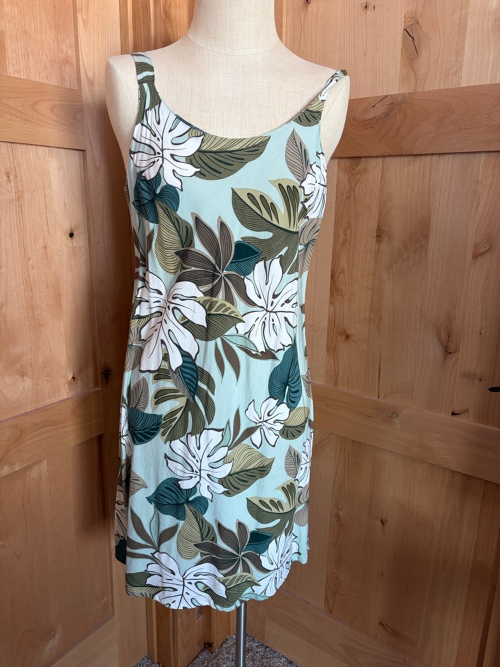 Women’s Tropical Tank Dress in Greens XL